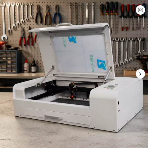 3050 New CO2 Laser Engraver 40W/50W, suitable for materials such as acrylic, rubber, leather, plywood, MDF, paper, etc., water-cooled cooling, supports AI/DXF/PLT format